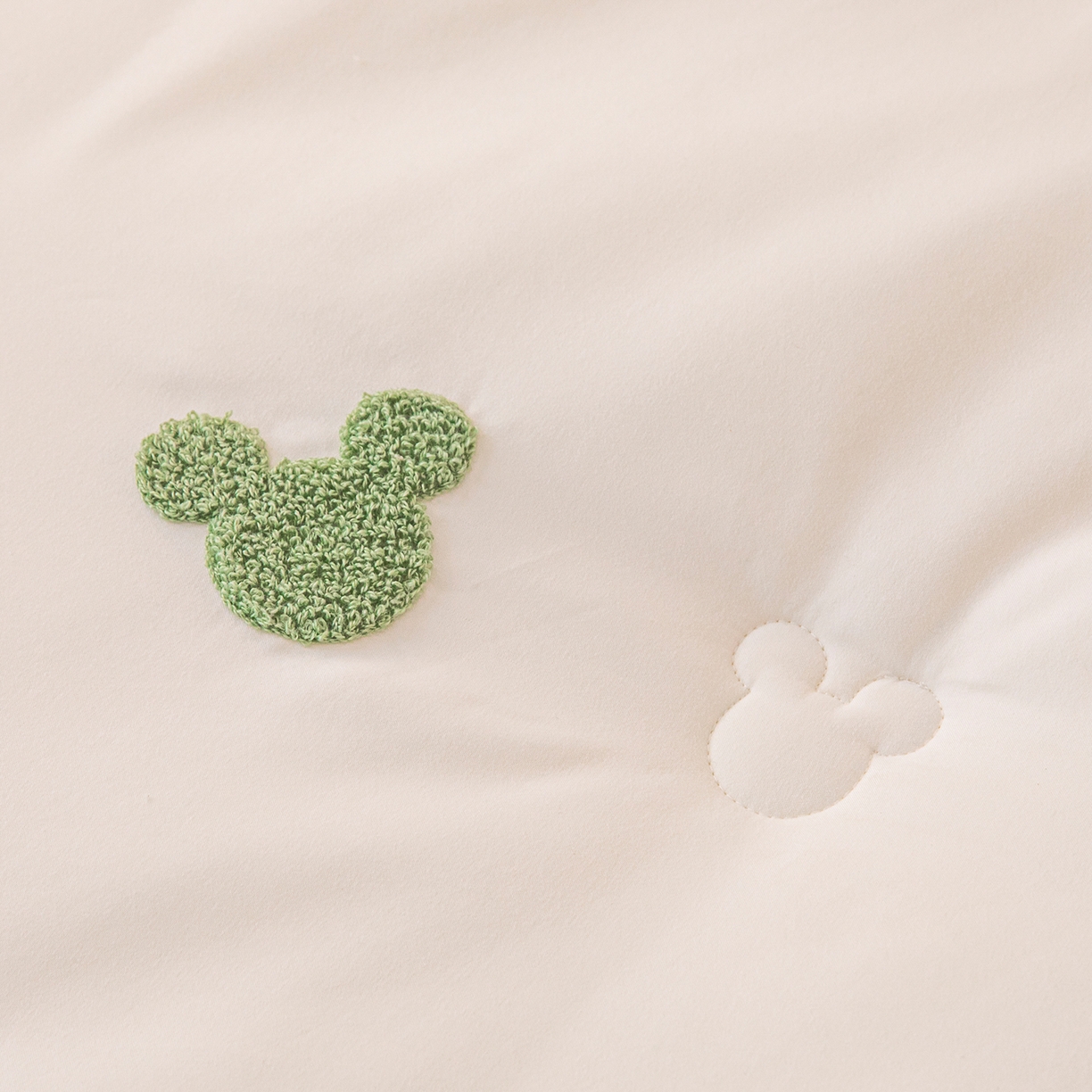 91家纺网 家纺一手货源 找家纺 一加一 2025新款中科院抗菌毛巾刺绣大豆被被子被芯-米奇 米奇-白＋绿