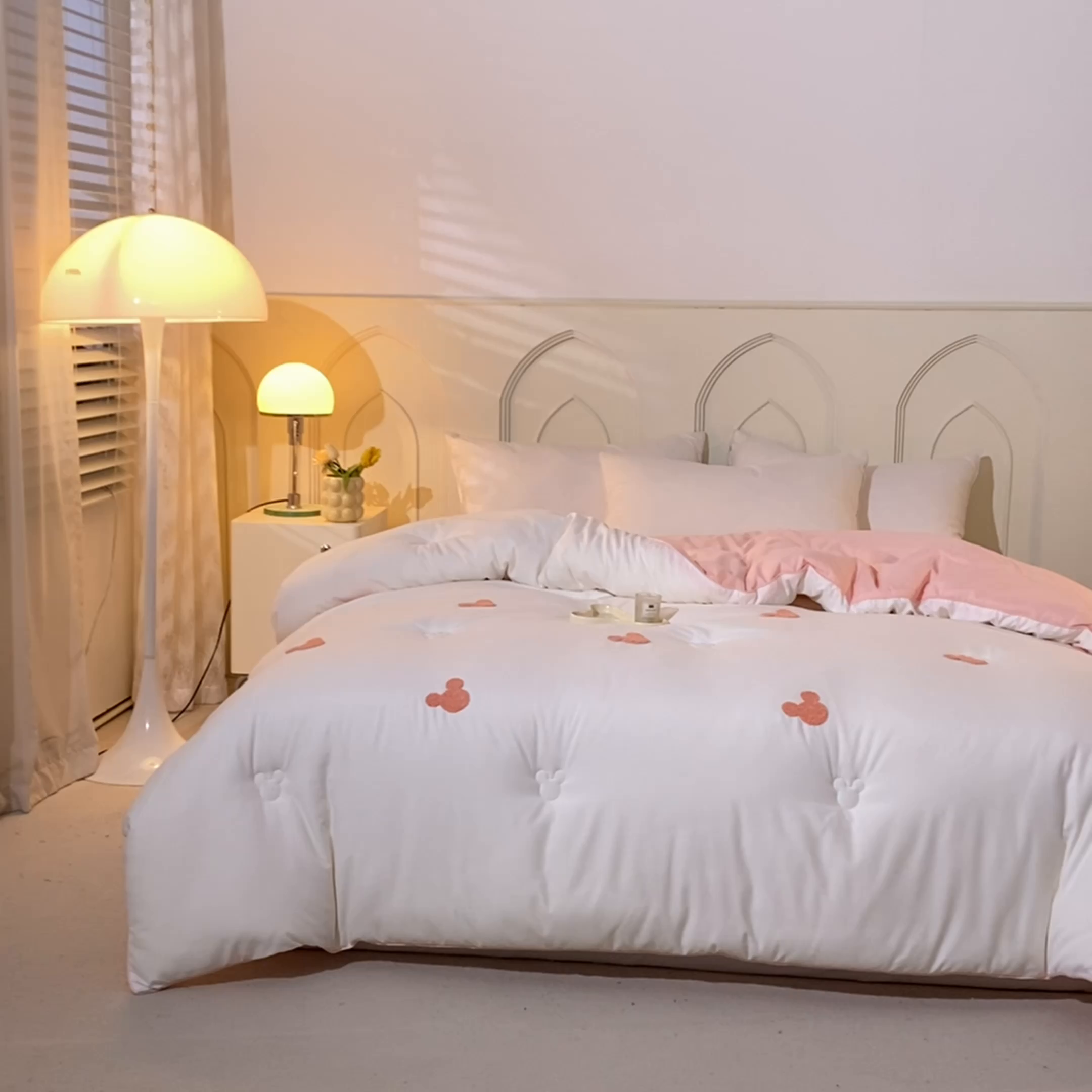 91家纺网 家纺一手货源 找家纺 （总）一加一 2025新款中科院抗菌毛巾刺绣大豆被被子被芯-米奇