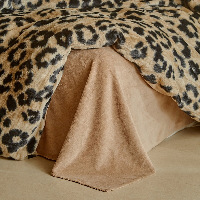 91家纺网 家纺一手货源 找家纺 缘生活 2025新款仿兔毛绒印花四件套 仿兔毛绒 豹纹-卡其