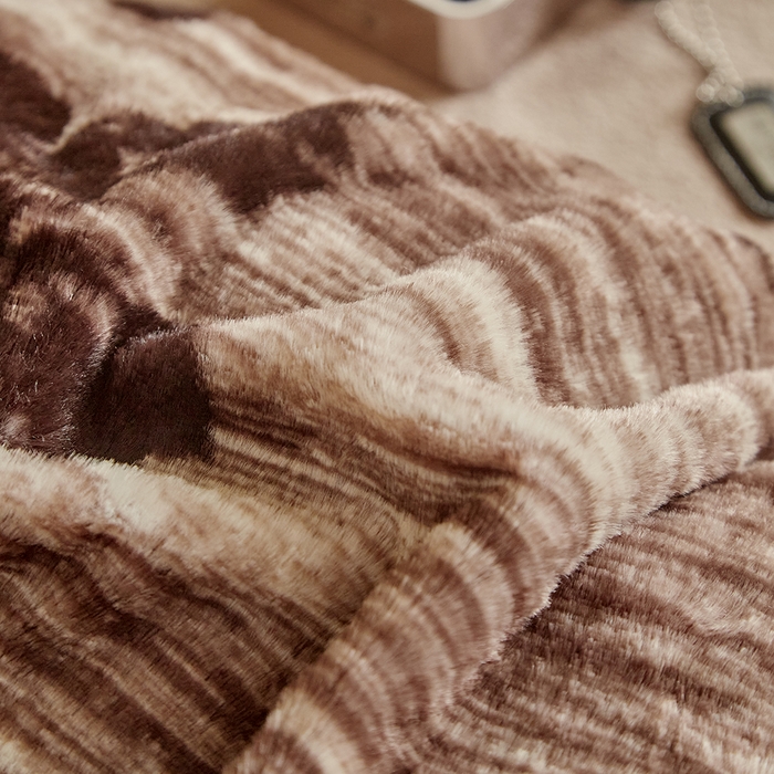 91家纺网 家纺一手货源 找家纺 缘生活 2025新款仿兔毛绒印花四件套 仿兔毛绒 蝴蝶-卡其