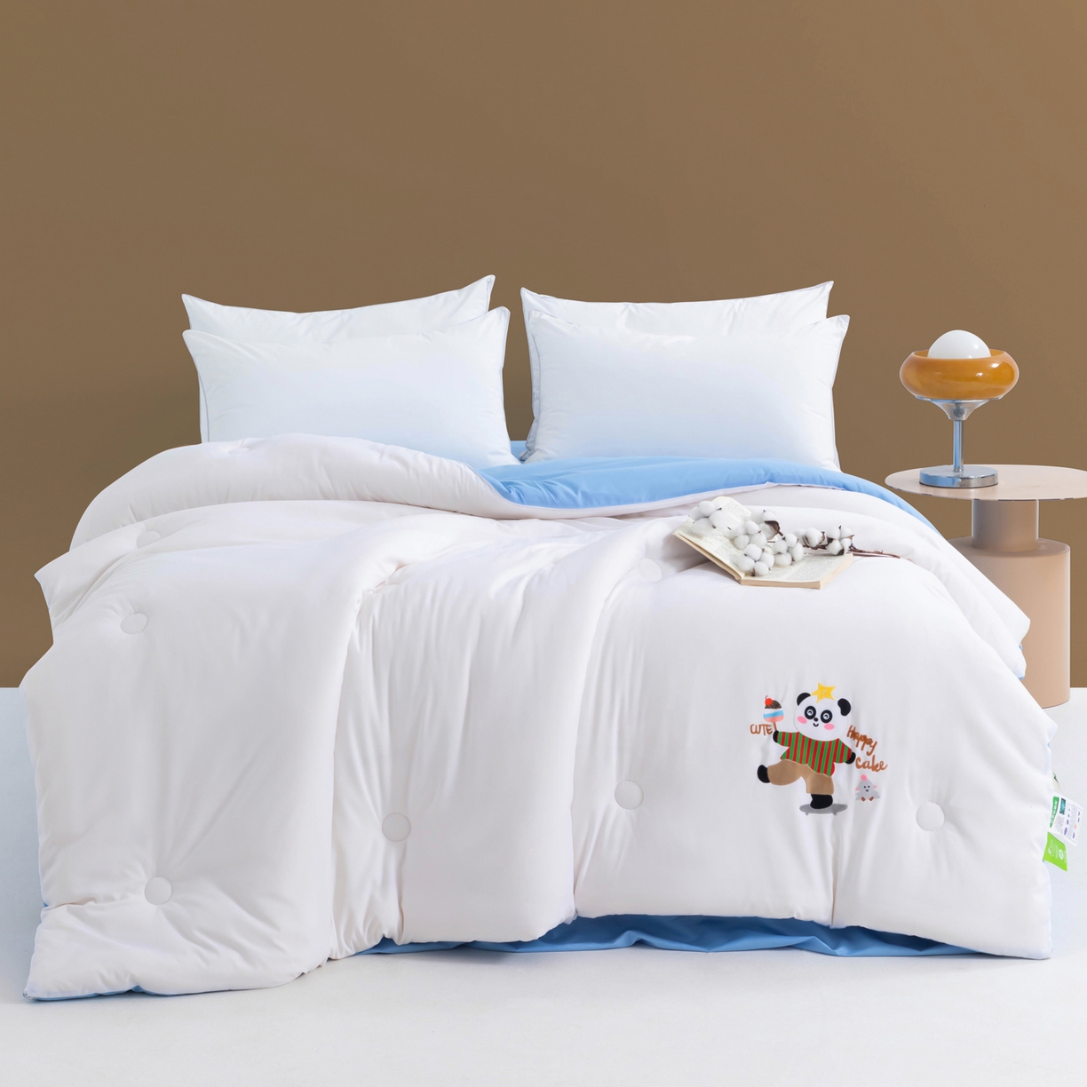 91家纺网 家纺一手货源 找家纺 （总）瑶瑶家居 2025新款毛巾绣双拼抗菌大豆被被子被芯