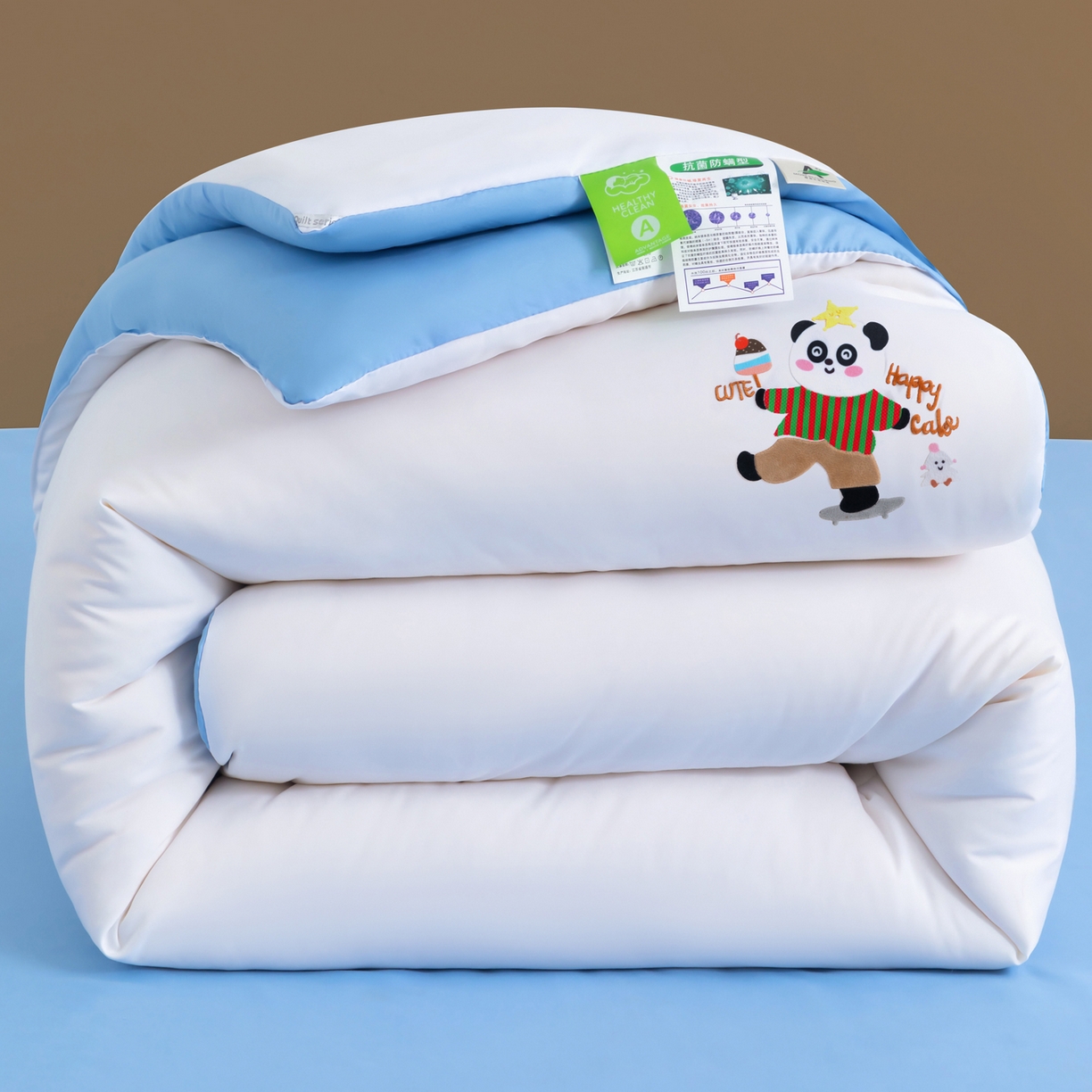 91家纺网 家纺一手货源 找家纺 （总）瑶瑶家居 2025新款毛巾绣双拼抗菌大豆被被子被芯