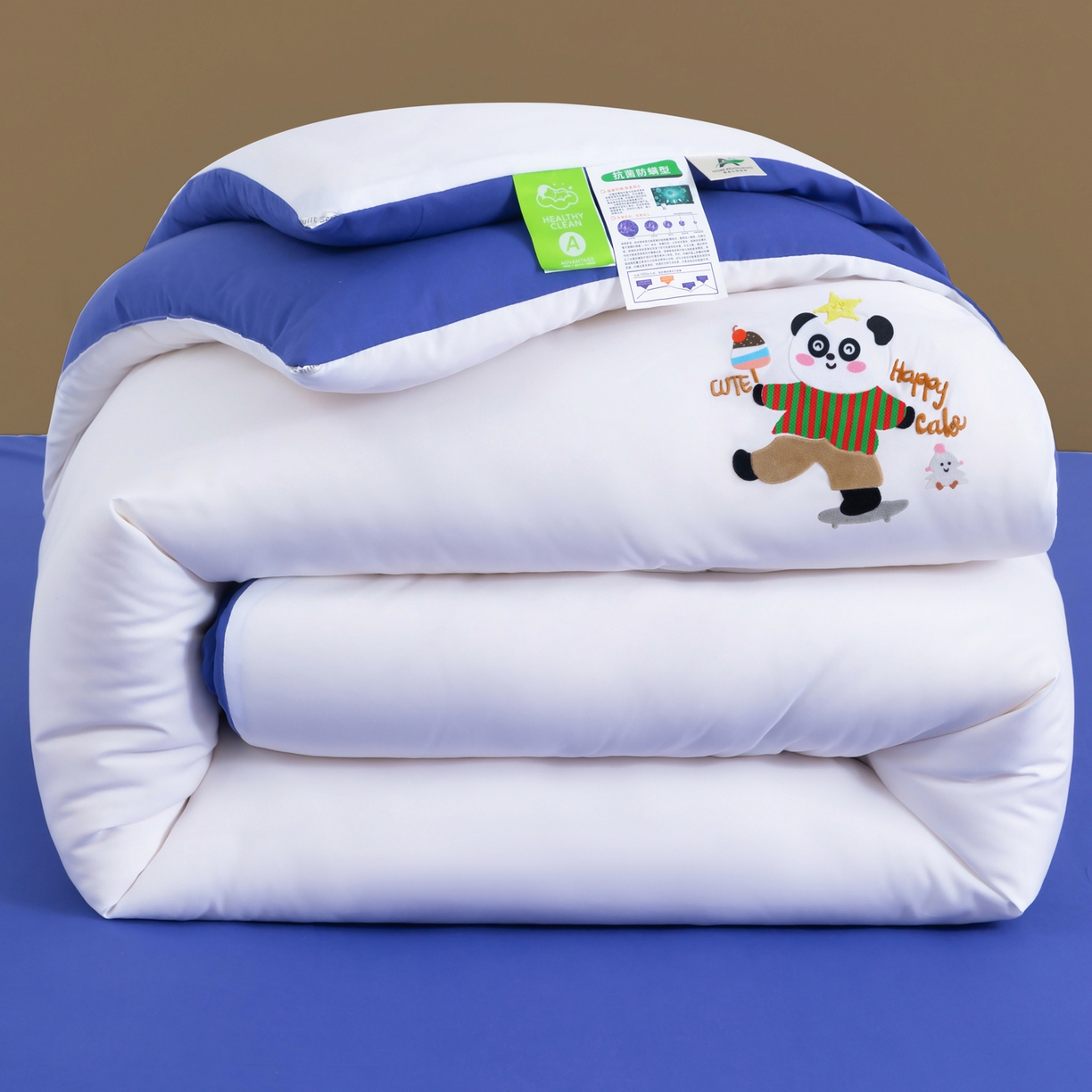 91家纺网 家纺一手货源 找家纺 （总）瑶瑶家居 2025新款毛巾绣双拼抗菌大豆被被子被芯