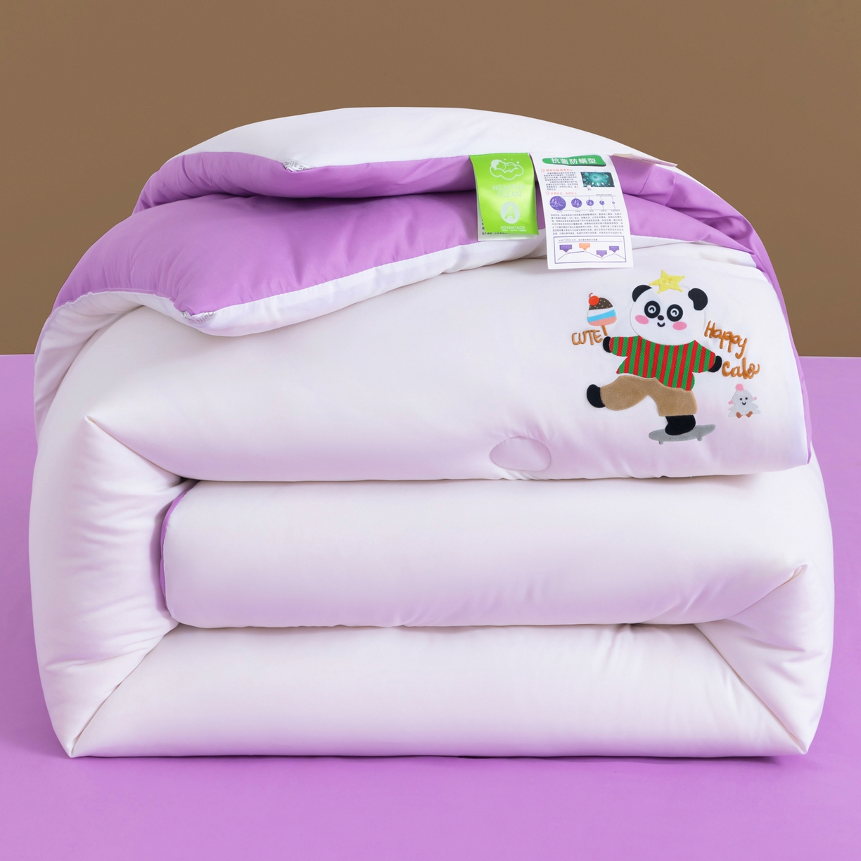 91家纺网 家纺一手货源 找家纺 （总）瑶瑶家居 2025新款毛巾绣双拼抗菌大豆被被子被芯