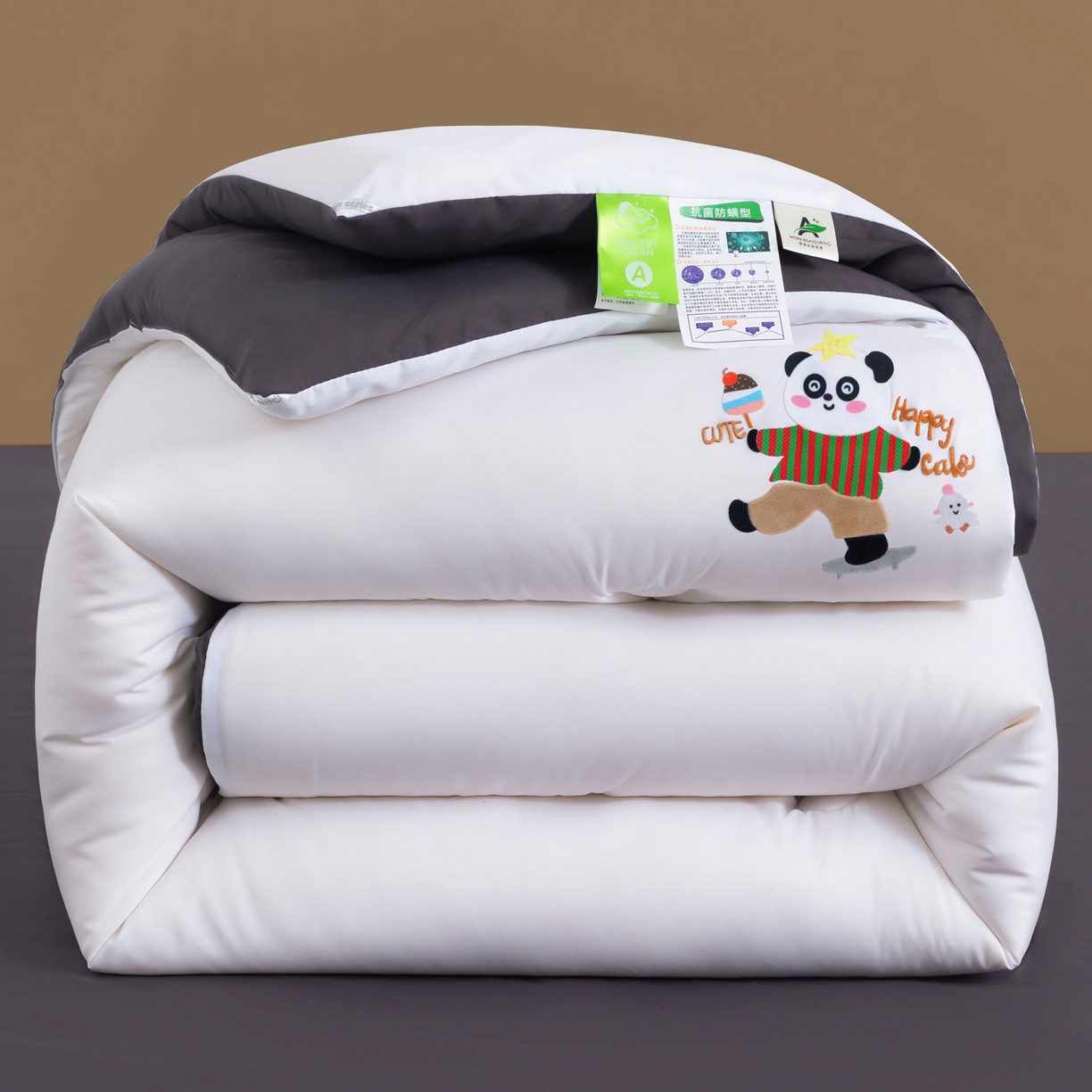 91家纺网 家纺一手货源 找家纺 （总）瑶瑶家居 2025新款毛巾绣双拼抗菌大豆被被子被芯