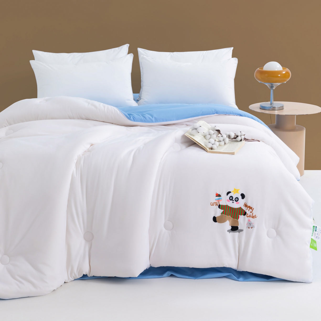 91家纺网 家纺一手货源 找家纺 （总）瑶瑶家居 2025新款毛巾绣双拼抗菌大豆被被子被芯