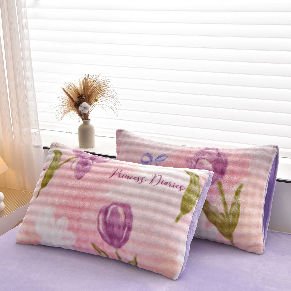 91家纺网 家纺一手货源 找家纺 苏迪网销供货 2025新款牛奶绒加厚高克重A类兔毛牛奶泡泡绒四件套 盛夏花开