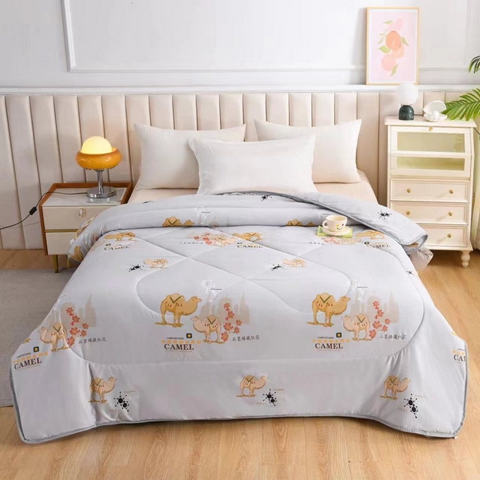 91家纺网 家纺一手货源 找家纺 （总）艾羽之 2025年新款石墨烯藏红花驼毛被驼绒被冬被春秋被被子被芯会销礼品被