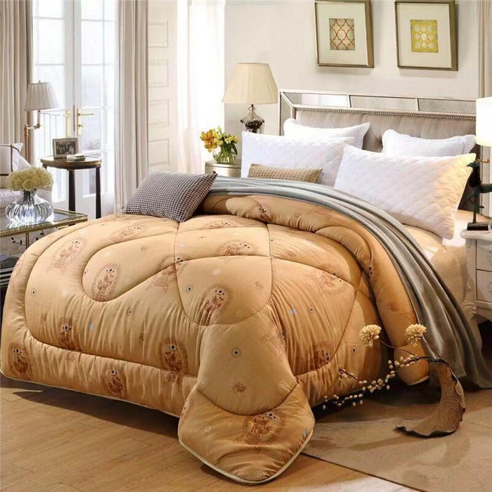 91家纺网 家纺一手货源 找家纺 （总）艾羽之 2025年新款石墨烯藏红花驼毛被驼绒被冬被春秋被被子被芯会销礼品被