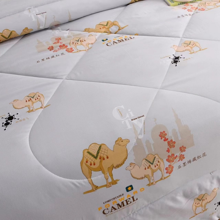 91家纺网 家纺一手货源 找家纺 （总）艾羽之 2025年新款石墨烯藏红花驼毛被驼绒被冬被春秋被被子被芯会销礼品被