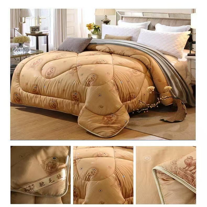 91家纺网 家纺一手货源 找家纺 （总）艾羽之 2025年新款石墨烯藏红花驼毛被驼绒被冬被春秋被被子被芯会销礼品被