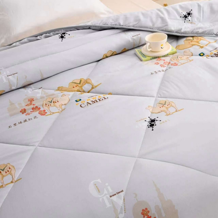 91家纺网 家纺一手货源 找家纺 （总）艾羽之 2025年新款石墨烯藏红花驼毛被驼绒被冬被春秋被被子被芯会销礼品被