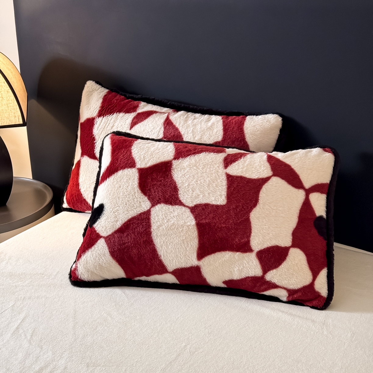 91家纺网 家纺一手货源 找家纺 KA家纺 2025新款秋冬兔毛边工艺款兔毛牛奶绒四件套 心乱乱