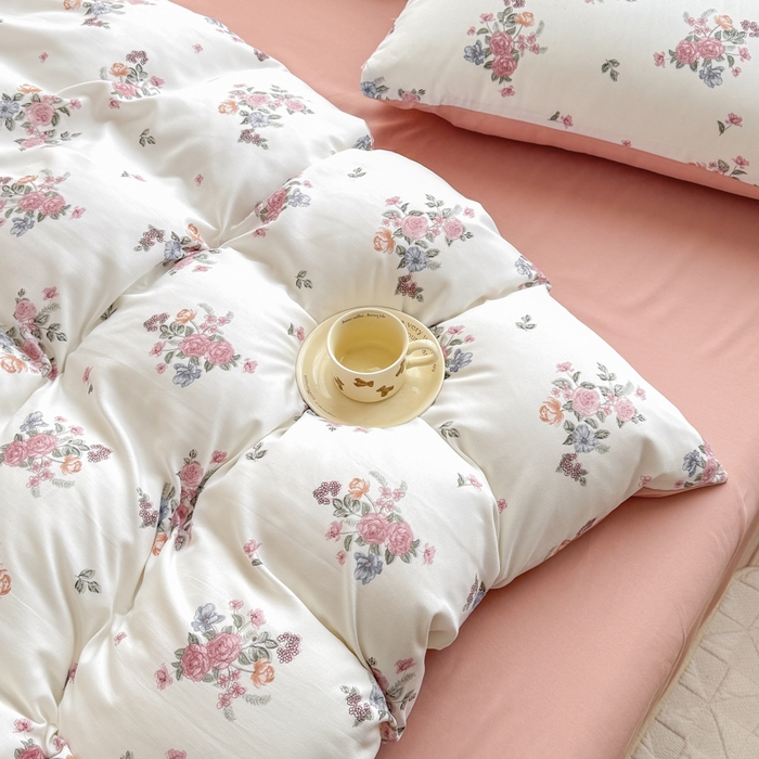 91家纺网 家纺一手货源 找家纺 （总）铭浩家纺 2025新款A类针织棉双层纱四件套