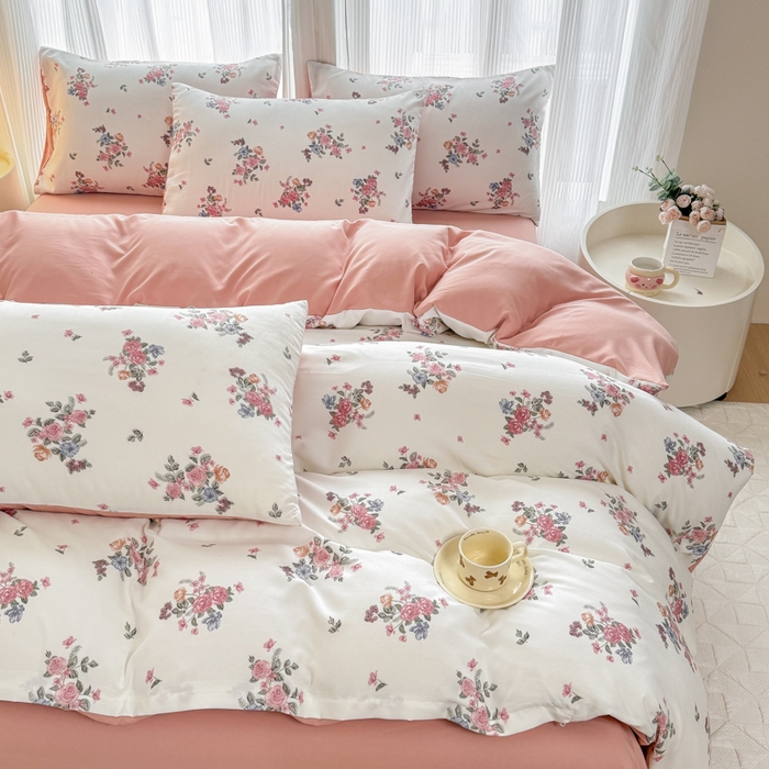 91家纺网 家纺一手货源 找家纺 （总）铭浩家纺 2025新款A类针织棉双层纱四件套