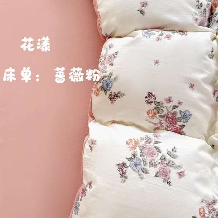 91家纺网 家纺一手货源 找家纺 铭浩 2025新款磨毛植物羊绒四件套 迪卡侬