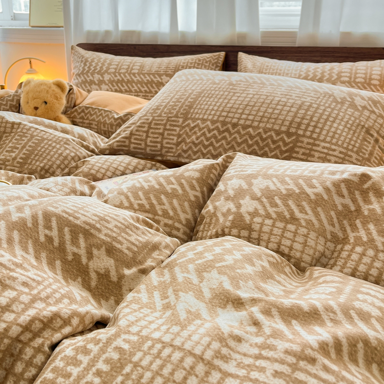 91家纺网 家纺一手货源 找家纺 （总）典曼家纺 2025新款原棉磨毛印花四件套