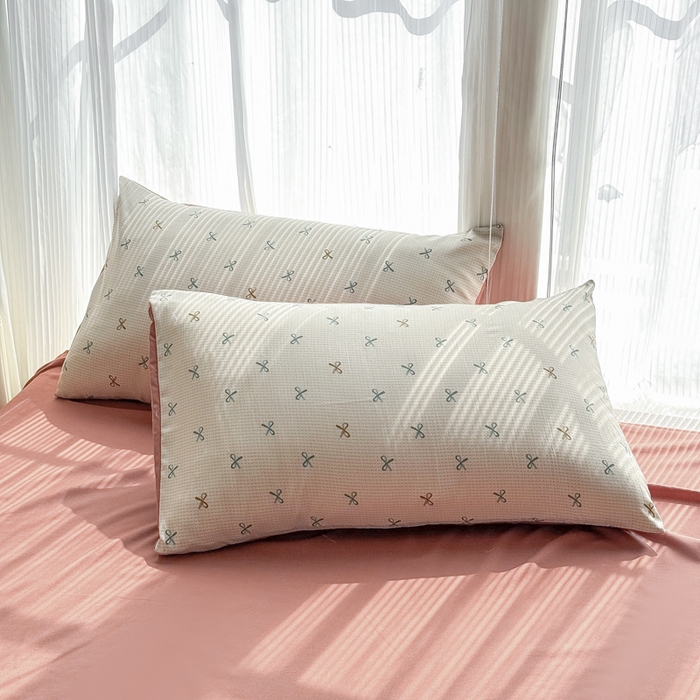 91家纺网 家纺一手货源 找家纺 铭浩家纺 2025新款A类针织棉双层纱四件套 蝶梦