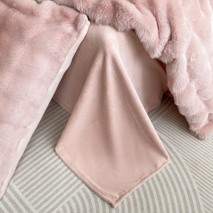 91家纺网 家纺一手货源 找家纺 （总）大元 2025新款A类280g保暖大泡泡兔毛绒四件套