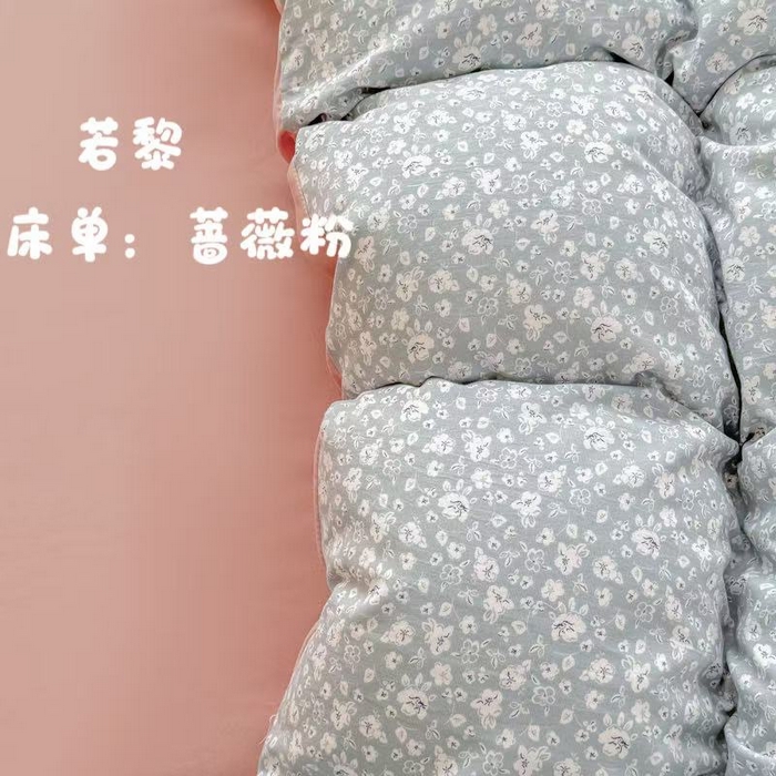 铭浩家纺 2025新款A类针织棉双层纱四件套 若黎