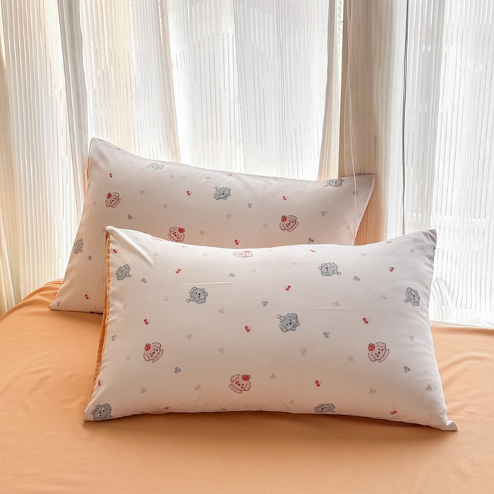 91家纺网 家纺一手货源 找家纺 铭浩家纺 2025新款A类针织棉双层纱四件套 萌趣