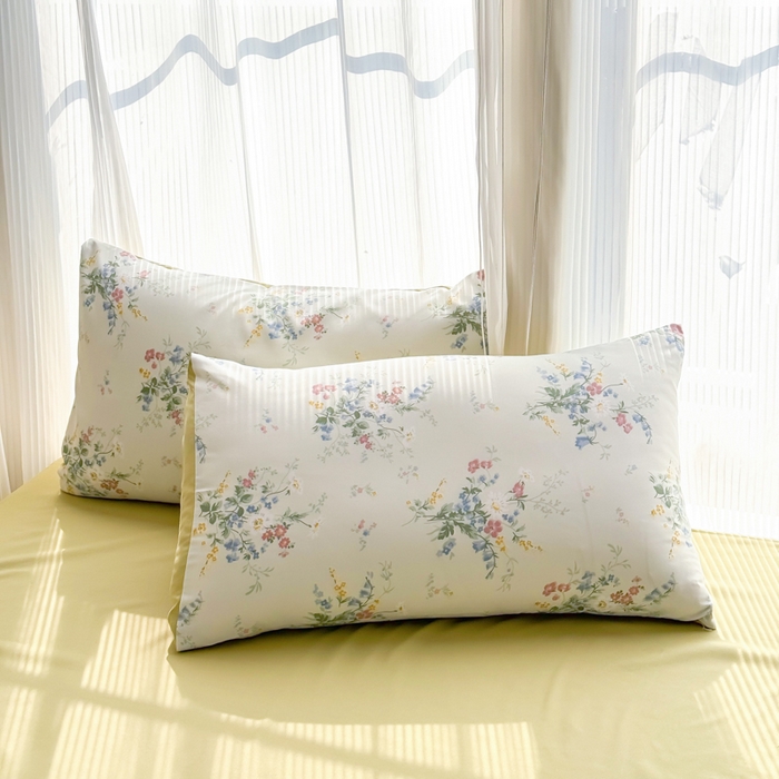 91家纺网 家纺一手货源 找家纺 铭浩家纺 2025新款A类针织棉双层纱四件套 森屿