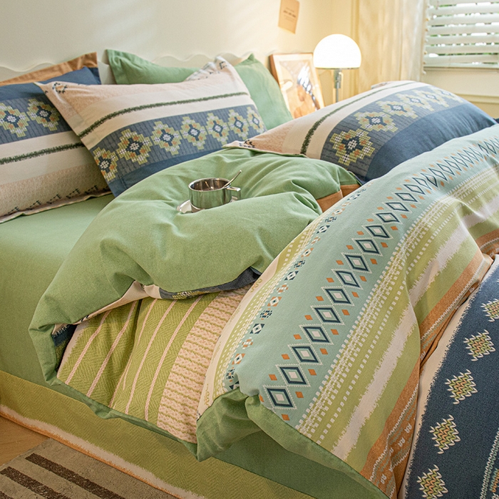 91家纺网 家纺一手货源 找家纺 （总）典曼家纺 2025新款原棉磨毛印花四件套