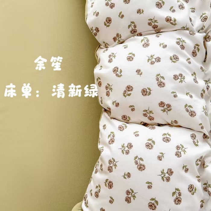 铭浩家纺 2025新款A类针织棉双层纱四件套 余笙