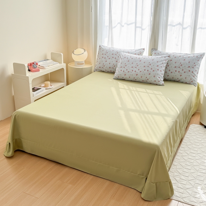 91家纺网 家纺一手货源 找家纺 铭浩家纺 2025新款A类针织棉双层纱四件套 伊洛