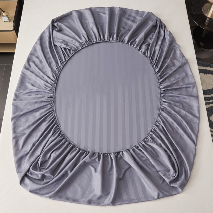 91家纺网 家纺一手货源 找家纺 梵克保罗 2025新款DT系列缎条工艺色丁枕套 DT-灰