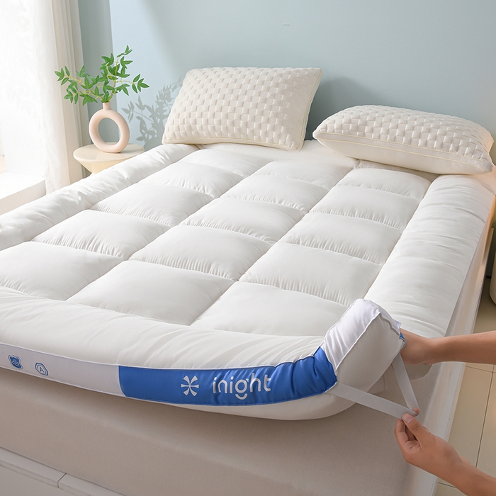 91家纺网 家纺一手货源 找家纺 预言家纺 2025新款宝石床垫床褥系列 宝石白