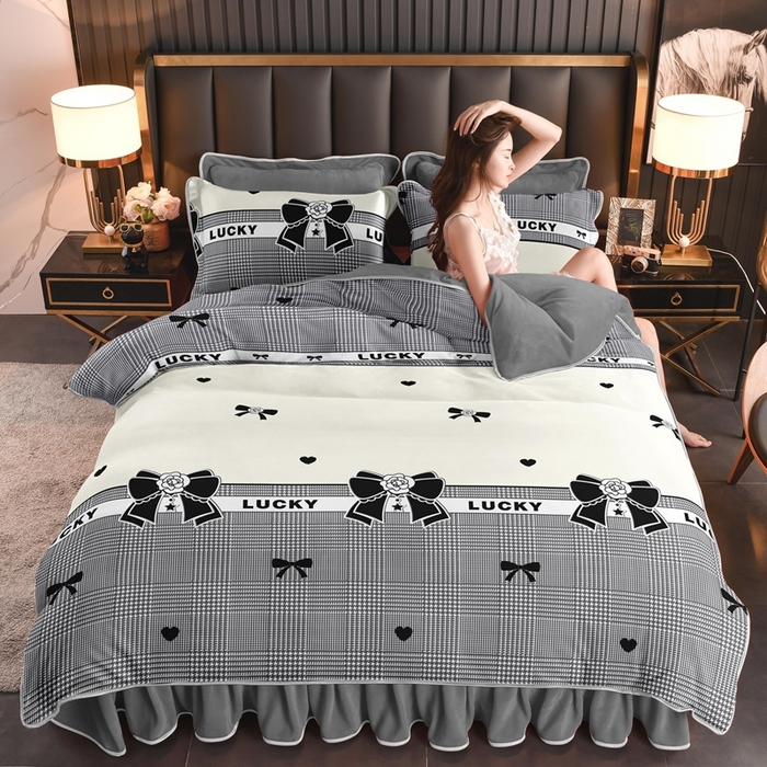 佳品居 2025新款7斤牛奶绒四件套 小香风