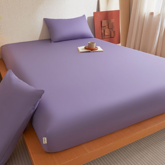 91家纺网 家纺一手货源 找家纺 梵克保罗 2025新款全棉13372喷气防水床笠5面全包防水不渗漏-单床笠 熏衣紫