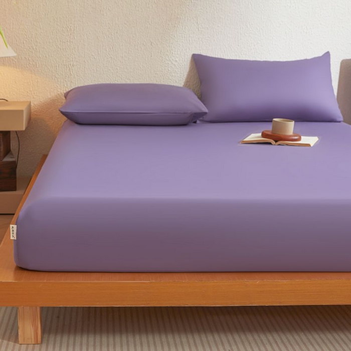 91家纺网 家纺一手货源 找家纺 梵克保罗 2025新款全棉13372喷气防水床笠5面全包防水不渗漏-单床笠 熏衣紫