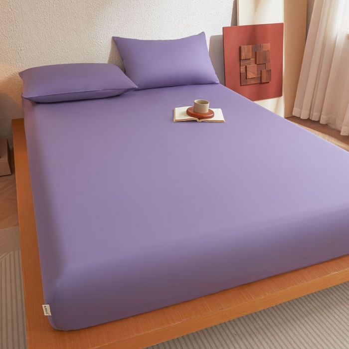 91家纺网 家纺一手货源 找家纺 梵克保罗 2025新款全棉13372喷气防水床笠5面全包防水不渗漏-单床笠 熏衣紫