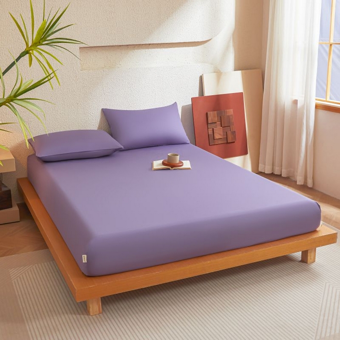 91家纺网 家纺一手货源 找家纺 梵克保罗 2025新款全棉13372喷气防水床笠5面全包防水不渗漏-单床笠 熏衣紫