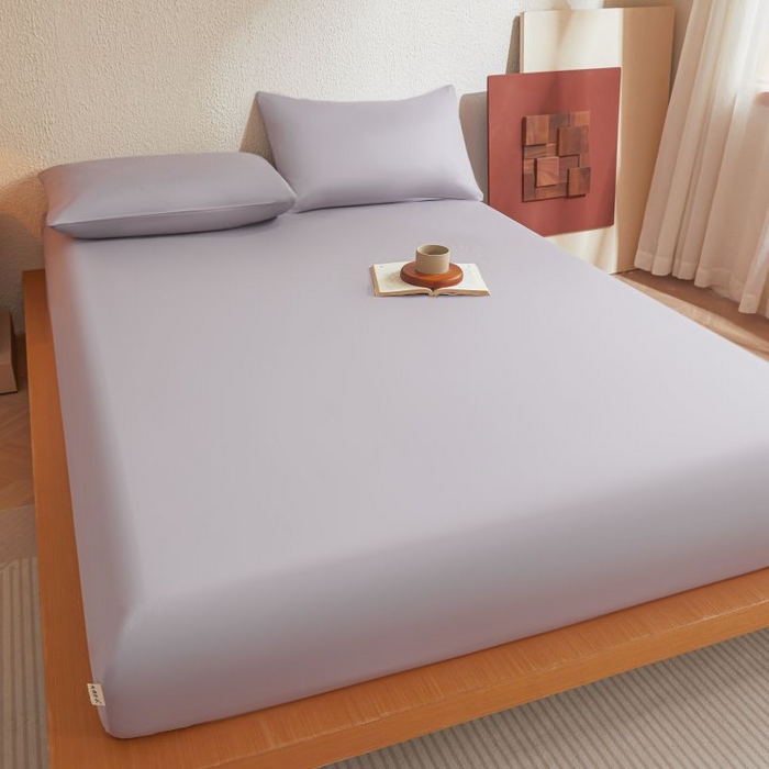 91家纺网 家纺一手货源 找家纺 梵克保罗 2025新款全棉13372喷气防水床笠5面全包防水不渗漏-单床笠 烟雨灰