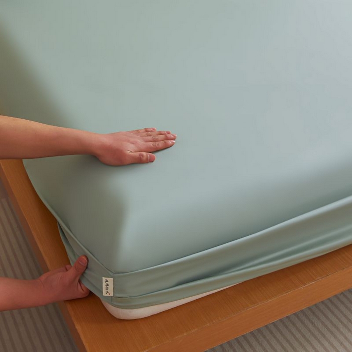 91家纺网 家纺一手货源 找家纺 梵克保罗 2025新款全棉13372喷气防水床笠5面全包防水不渗漏-单床笠 川青绿