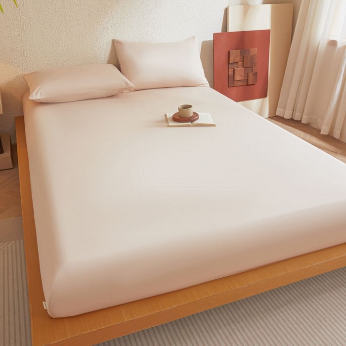 91家纺网 家纺一手货源 找家纺 梵克保罗 2025新款全棉13372喷气防水床笠5面全包防水不渗漏-单床笠 浅茶杏