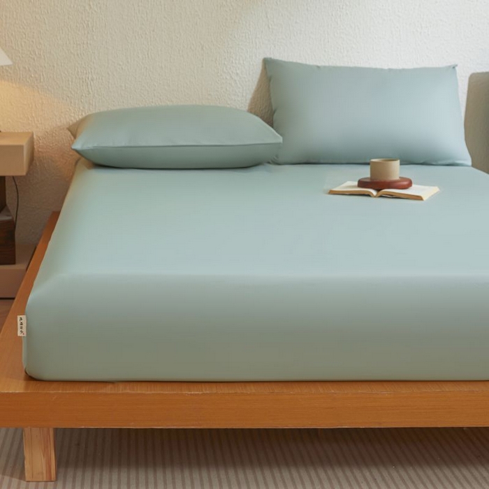 91家纺网 家纺一手货源 找家纺 梵克保罗 2025新款全棉13372喷气防水床笠5面全包防水不渗漏-单床笠 川青绿