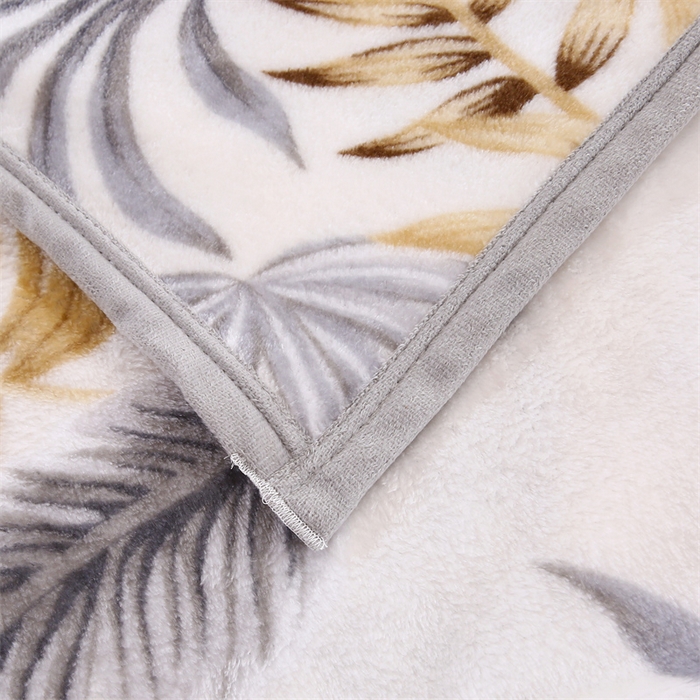 91家纺网 家纺一手货源 找家纺 （总）爱派 2025年新款230g印花牛奶绒包边毛毯盖坦毯子