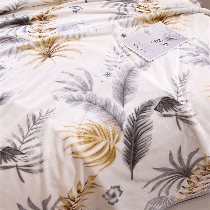 91家纺网 家纺一手货源 找家纺 （总）爱派 2025年新款230g印花牛奶绒包边毛毯盖坦毯子