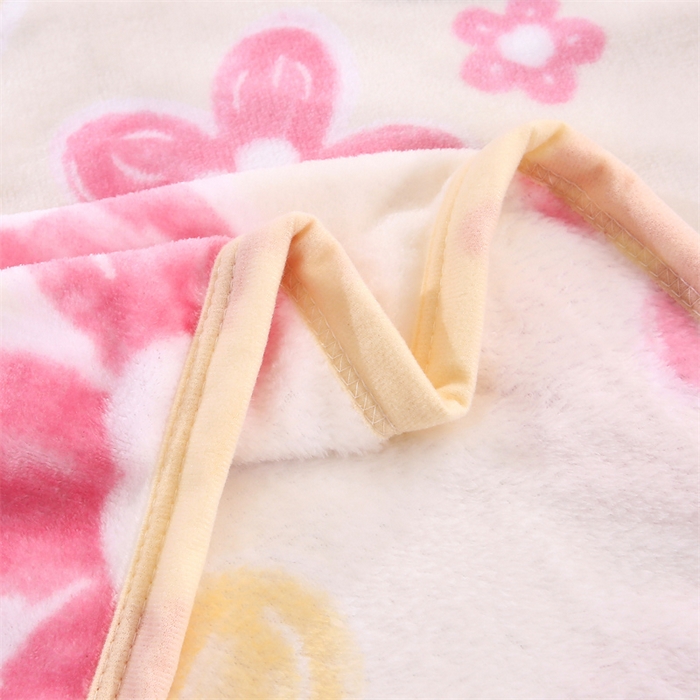 91家纺网 家纺一手货源 找家纺 爱派 2025年新款230g印花牛奶绒包边毛毯盖坦毯子 淡香入梦