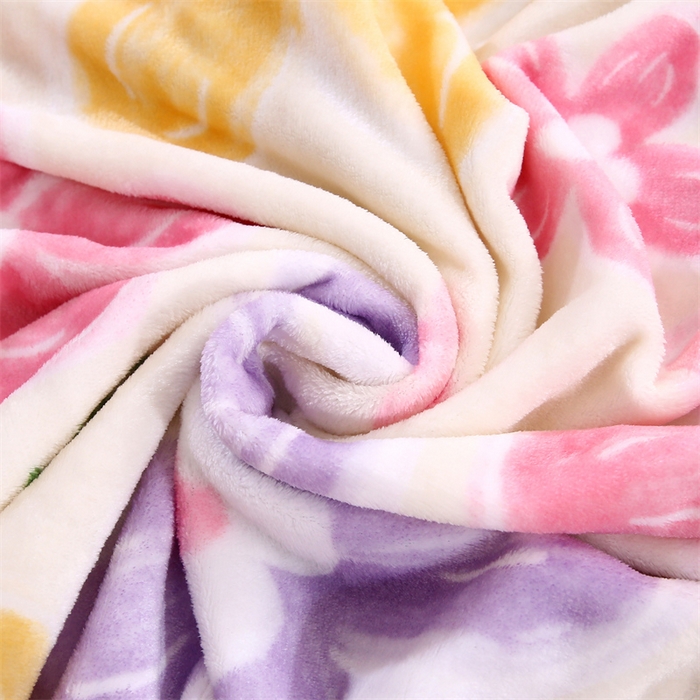 91家纺网 家纺一手货源 找家纺 爱派 2025年新款230g印花牛奶绒包边毛毯盖坦毯子 淡香入梦