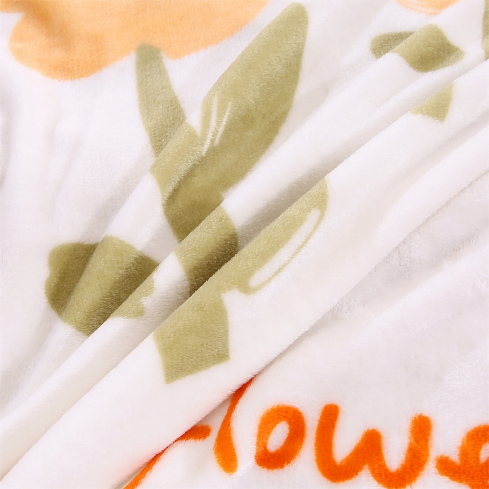 91家纺网 家纺一手货源 找家纺 爱派 2025年新款230g印花牛奶绒包边毛毯盖坦毯子 花颜朵朵