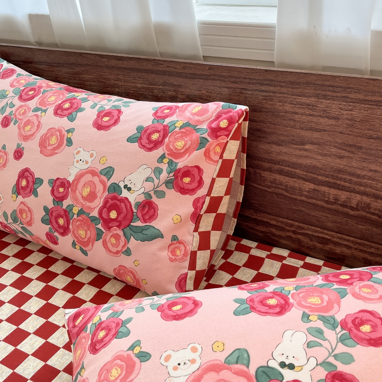 91家纺网 家纺一手货源 找家纺 典曼家纺 2025新款原棉磨毛印花四件套 花期