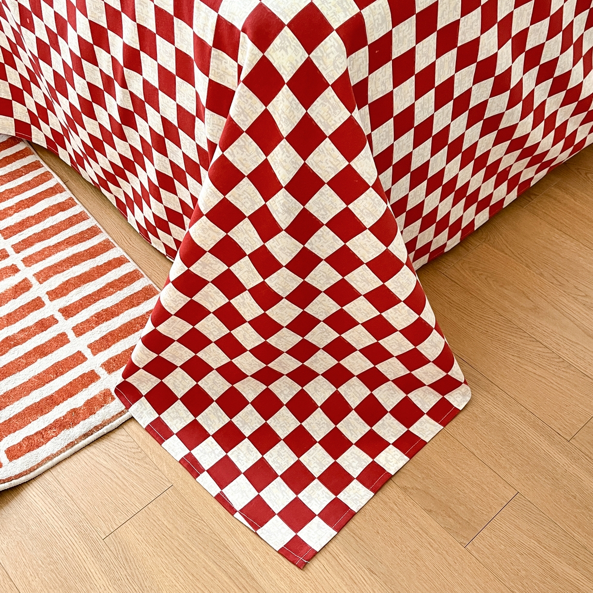 91家纺网 家纺一手货源 找家纺 典曼家纺 2025新款原棉磨毛印花四件套 花期