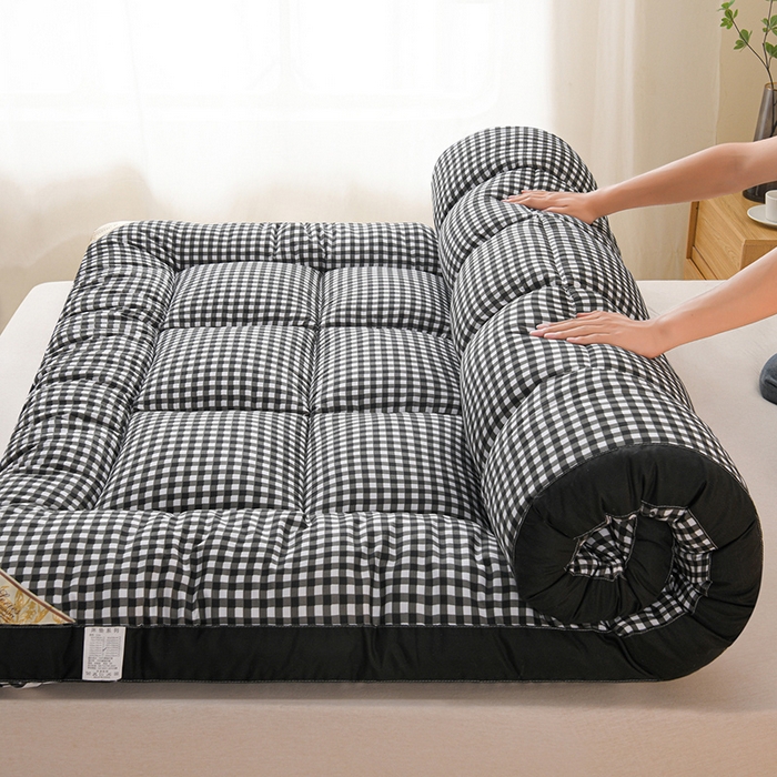 预言家纺 2025新款格子床垫床褥系列 黑格