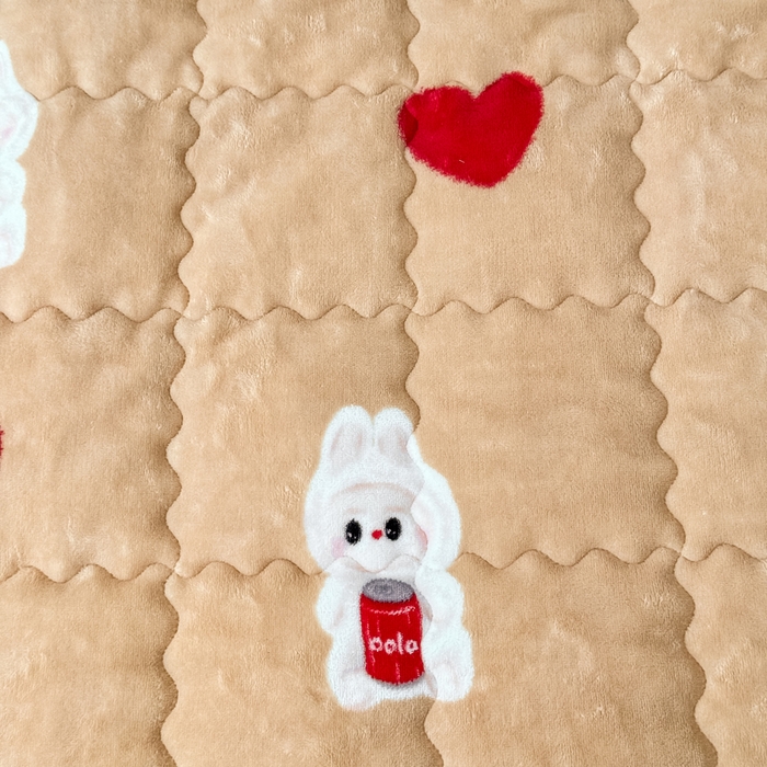 91家纺网 家纺一手货源 找家纺 禧缘家纺（原梦想家） 2025秋冬新款儿童加厚三层夹棉牛奶绒毛毯冬季双面绒保暖盖毯 可可甜心