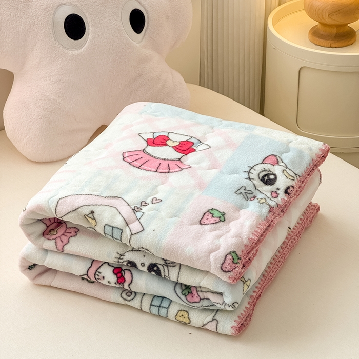 91家纺网 家纺一手货源 找家纺 禧缘家纺（原梦想家） 2025秋冬新款儿童加厚三层夹棉牛奶绒毛毯冬季双面绒保暖盖毯 魔法宝贝